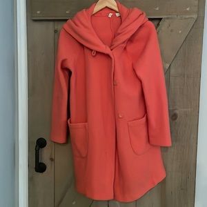 Anthropologie Moth Sweater Coat Women's Size XS Orange